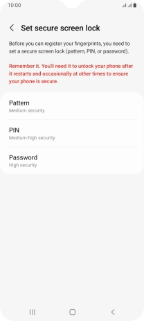 Press the required phone lock code and follow the instructions on the screen to create an additional phone lock code.