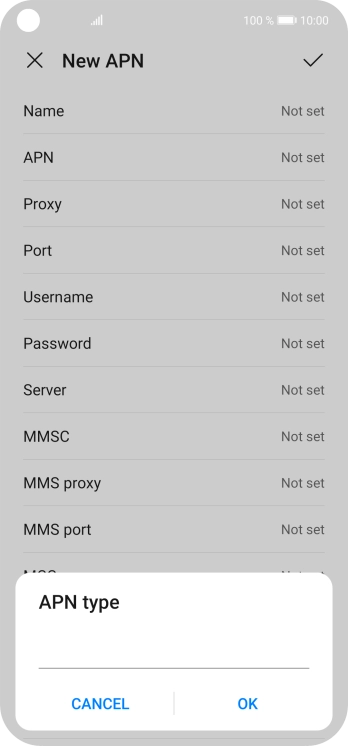 Key in mms and press OK.