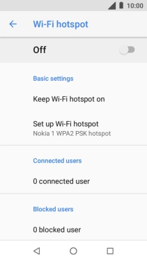 Press Set up Wi-Fi hotspot.