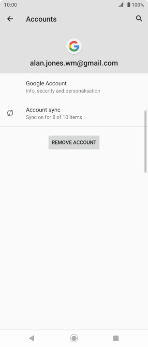 Press Account sync.