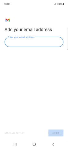 Press the field below 'Enter your email address' and key in your email address.