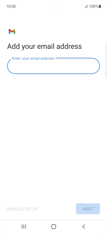 Press the field below 'Enter your email address' and key in your email address.