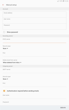Press the drop down list below 'Security type'.