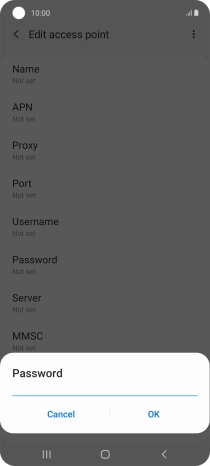 Key in password and press OK.