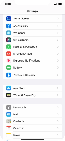 Press Face ID & Passcode.