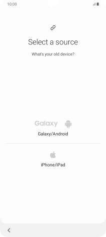 Press the required setting and follow the instructions on the screen to transfer the content from another phone.
