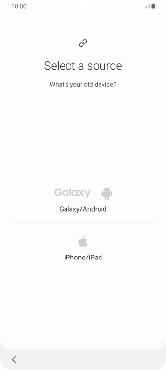 Press the required setting and follow the instructions on the screen to transfer the content from another phone.
