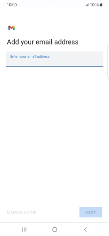 Press the field below 'Enter your email address' and key in your email address.