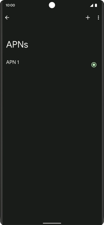 Press the new data connection icon.