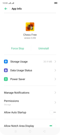 Press Storage Usage.