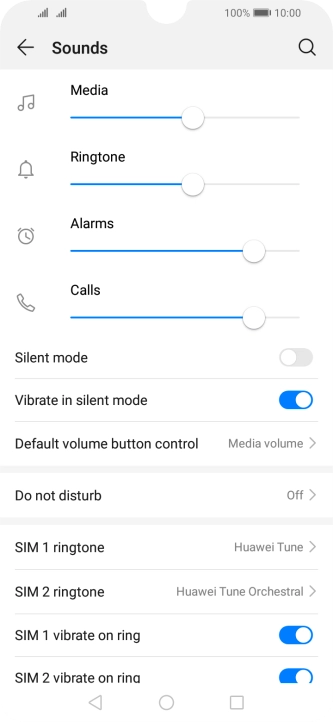 Press ‹SIM› ringtone.
