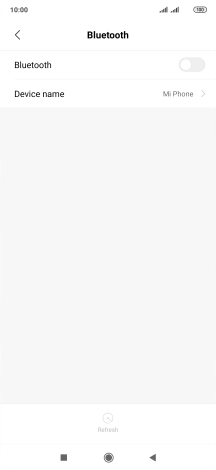 Press the indicator next to 'Bluetooth' to turn on the function.