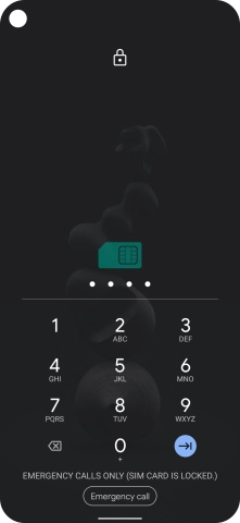 Key in your SIM PIN and press the confirm icon. The default SIM PIN is 0000.
