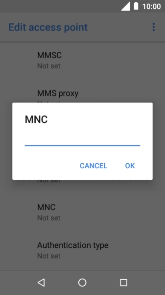Key in 10 and press OK.