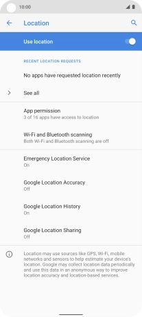 Press Google Location Accuracy.