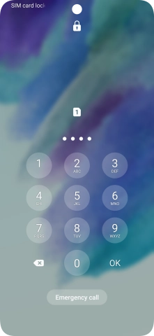 Key in your SIM PIN and press OK The default SIM PIN is 0000.