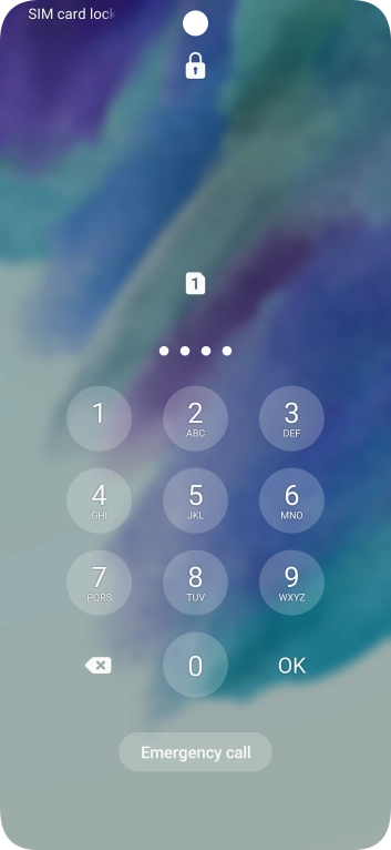 Key in your SIM PIN and press OK The default SIM PIN is 0000.