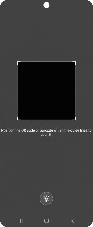 Place the QR code you've received inside the phone camera frame to scan the code.