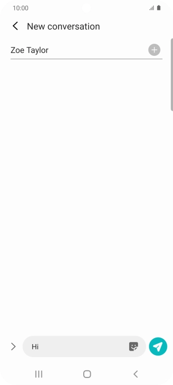 Press the send icon when you've finished your text message.