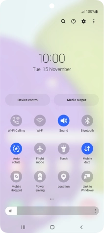 Press the settings icon.