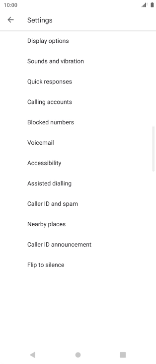 Press Calling accounts.