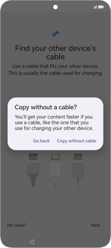 Press Copy without cable.