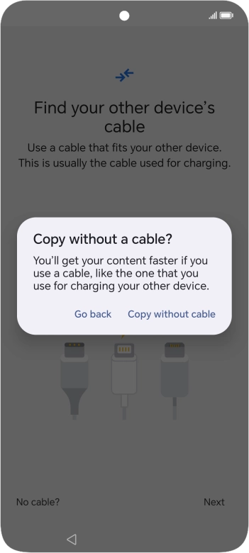 Press Copy without cable.