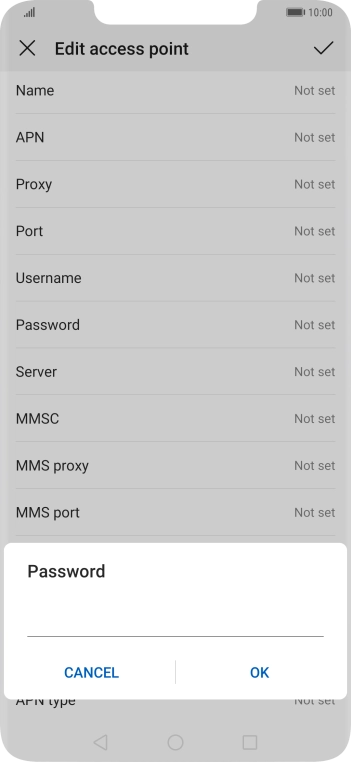 Key in password and press OK.