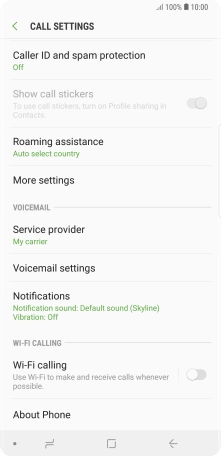 Press Voicemail settings.