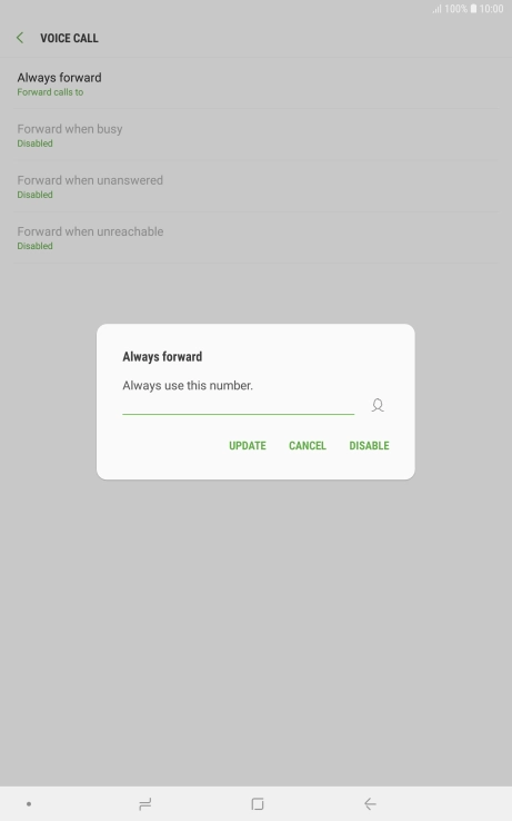 Press DISABLE.