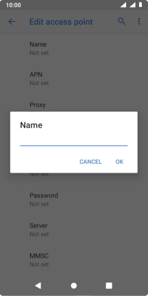 Key in O2 UK Internet and press OK.