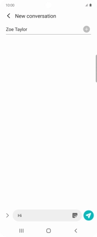 Press the send icon when you've finished your text message.