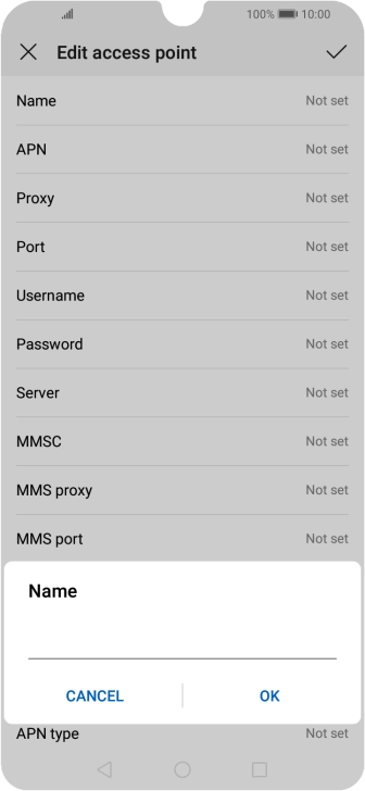 Key in O2 UK Internet and press OK.