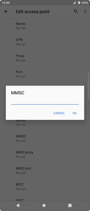 Key in http://mmsc.mms.o2.co.uk:8002 and press OK.