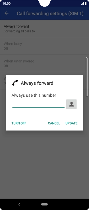 Press TURN OFF.