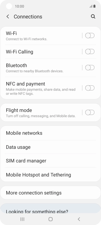 Press Mobile networks.