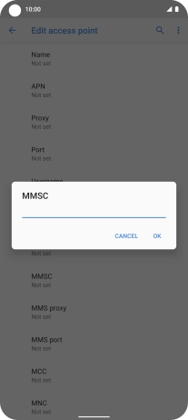 Key in http://mmsc.mms.o2.co.uk:8002 and press OK.
