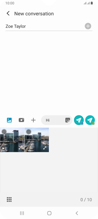 Press the gallery icon and go to the required folder.