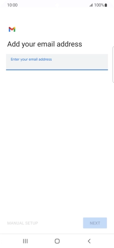 Press the field below 'Enter your email address' and key in your email address.