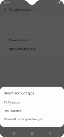 Press IMAP account.