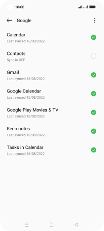 Press the field next to 'Contacts' to turn on the function.