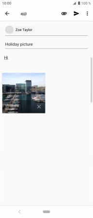 Press the send icon when you've finished your email.