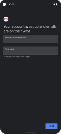 Press the field below 'Account name (optional)' and key in the required name.