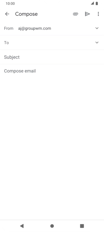 Press the field next to 'To' and key in the first letters of the recipient's name. Press the field next to 'To' and key in the first letters of the recipient's name.