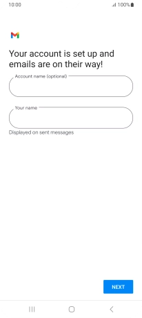 Press the field below 'Account name (optional)' and key in the required name.