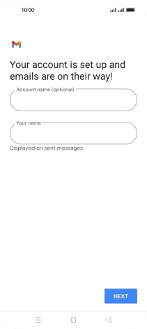 Press the field below 'Account name (optional)' and key in the required name.