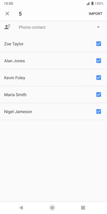 Press the drop down list.
