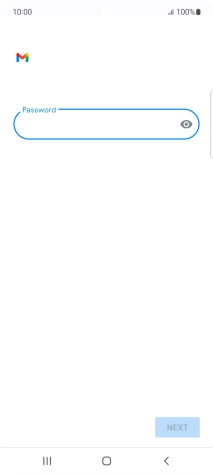 Press the field below 'Password' and key in the password for your email account.