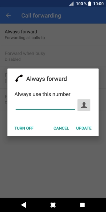 Press TURN OFF.