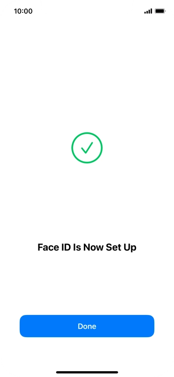 Press Done. If you haven't previously selected a phone lock code, key in a code of your own choice twice.
